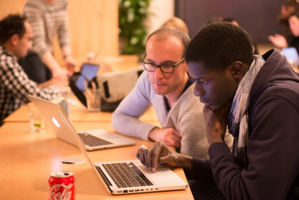Founder working with AI tools